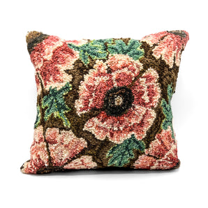 Poppies Rug Hooked Pillow By Lucille Evans Rugs