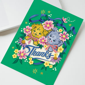 Thanks Puppies Card (Green)