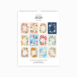 A Year of Flowers 2026 Wall Calendar By Linden Paper Co.