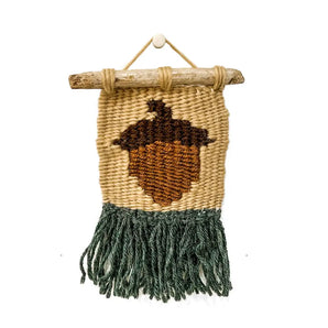 Acorn Mini Woven Wall Hanging (various designs)