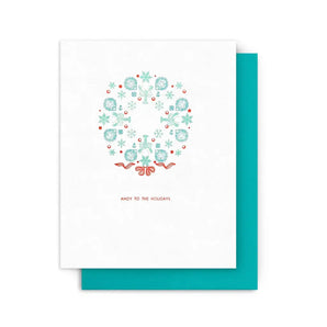Ahoy To The Holidays Wreath Card By Arquoise Press
