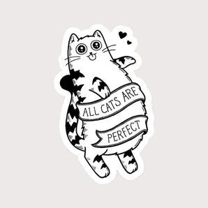 All Cats Are Perfect Sticker By Kate Leth