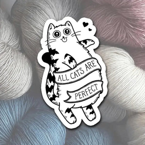 All Cats Are Perfect Sticker By Kate Leth
