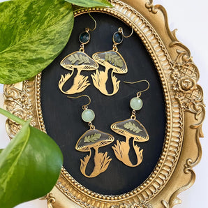 Amanita Mushroom Resin Earrings By Earthen Fern