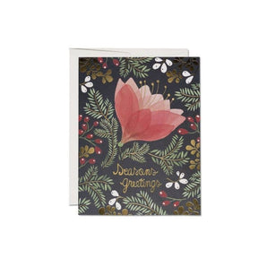 Amaryllis Holiday Foil Card By Red Cap Cards