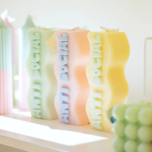 Anti Social Soy Wax Candle (various colours) By Bizarre