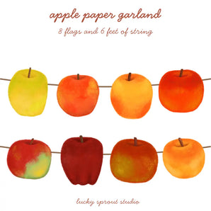 Apple Paper Garland By Lucky Sprout Studio