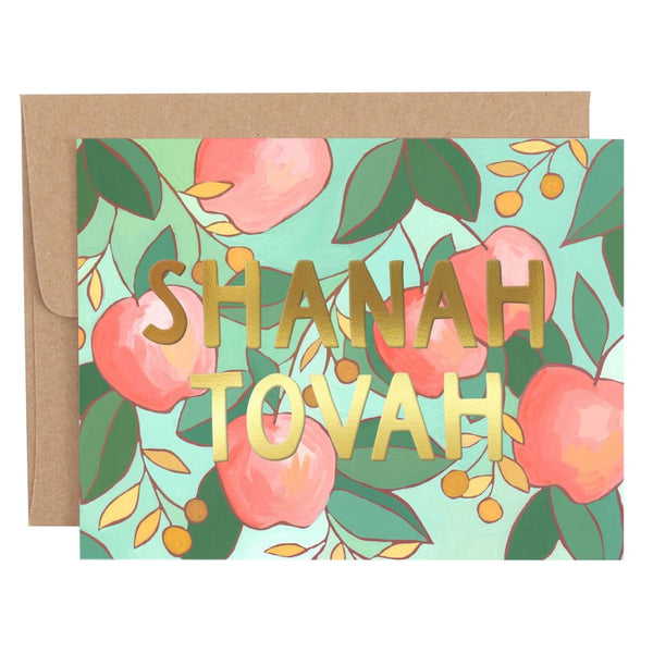 Apple Rosh Hashanah Foil Card By 1canoe2 | One Canoe Two