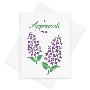 Appreciate You Lilac Card LP By Inkwell Originals