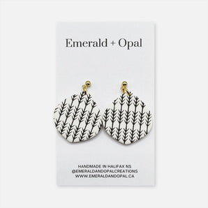 Arrow Pattern Dangle Earrings By Emerald and Opal