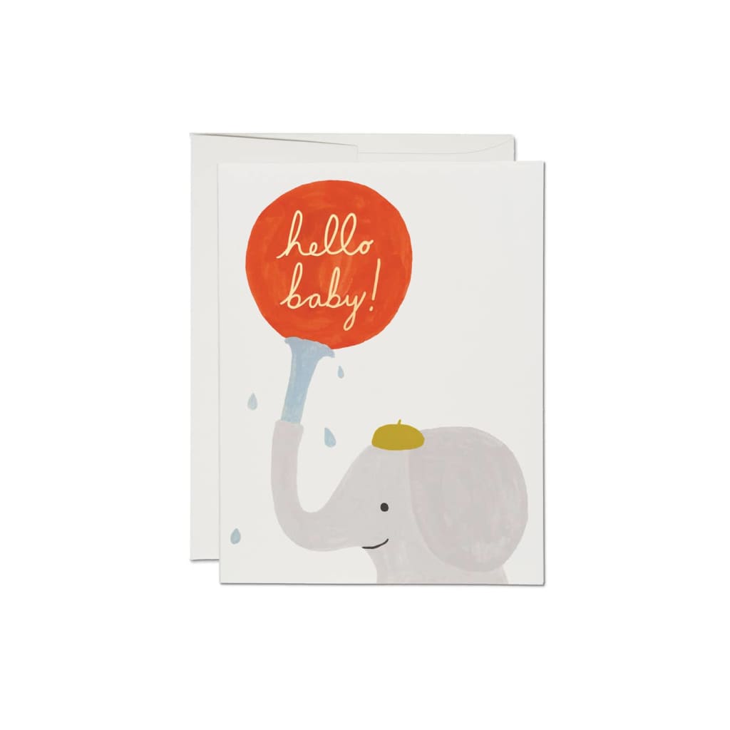 Baby Elephant Foil Card By Red Cap Cards