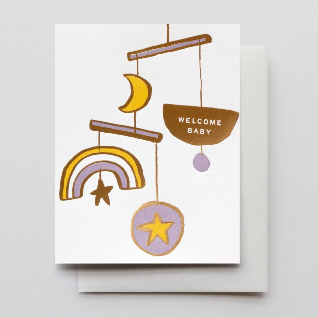 Baby Mobile Foil Card By Hammerpress
