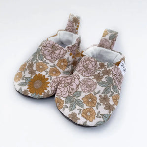 Baby Shoes - Retro Floral (various sizes) By Gus Kids Co.