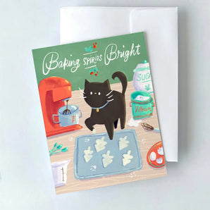 Baking Spirits Bright Cat Card By Julep and Trubbs Studio
