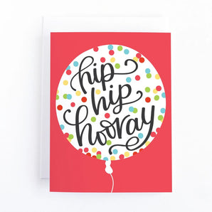 Balloon Hip Hooray Birthday Card By Pedaller Designs