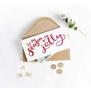 Be Jolly Money Wallet Foil Card By Hunter Paper Co.