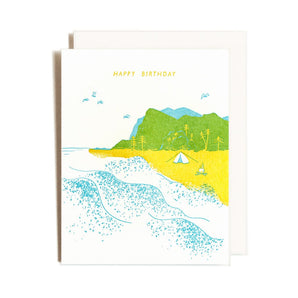 Beachy Birthday Card By Homework Letterpress