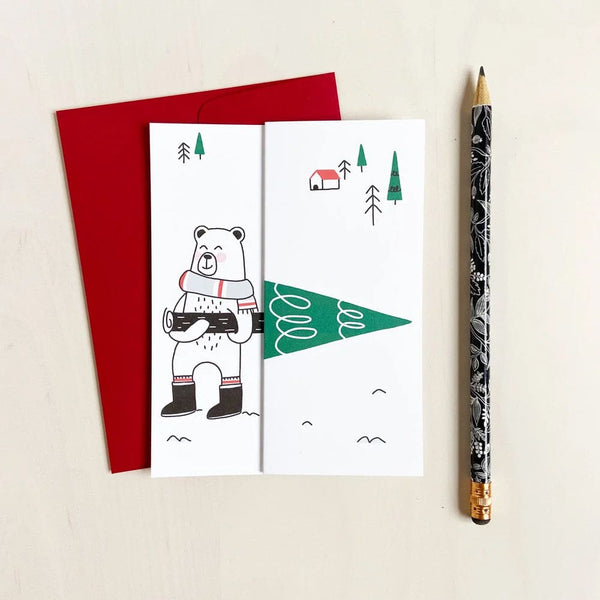 Bear & Tree Unfolding Card By Petit Happy