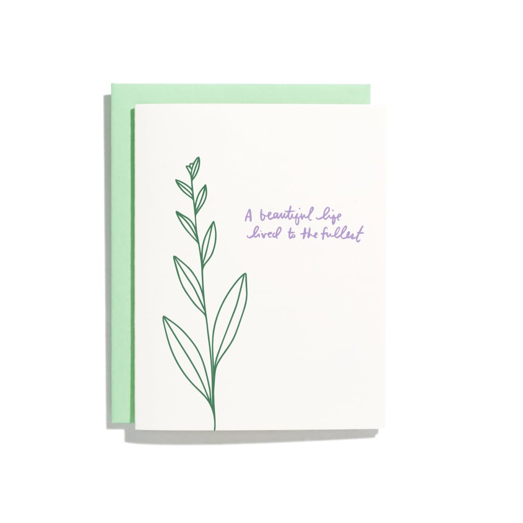 Beautiful Life Card By Shorthand Press