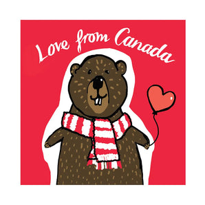 Beaver Love From Canada Card By Anne Ormerod