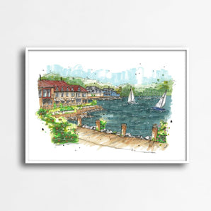Bedford Basin 8x10 Print By Downtown Sketcher