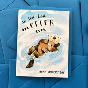 Best Mom Otter Card By Paper Wilderness