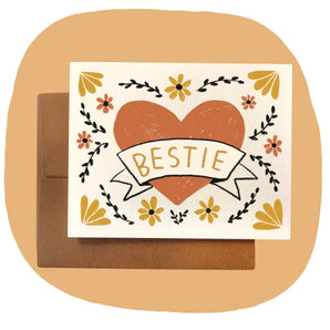 Bestie Heart Card By Rani Ban