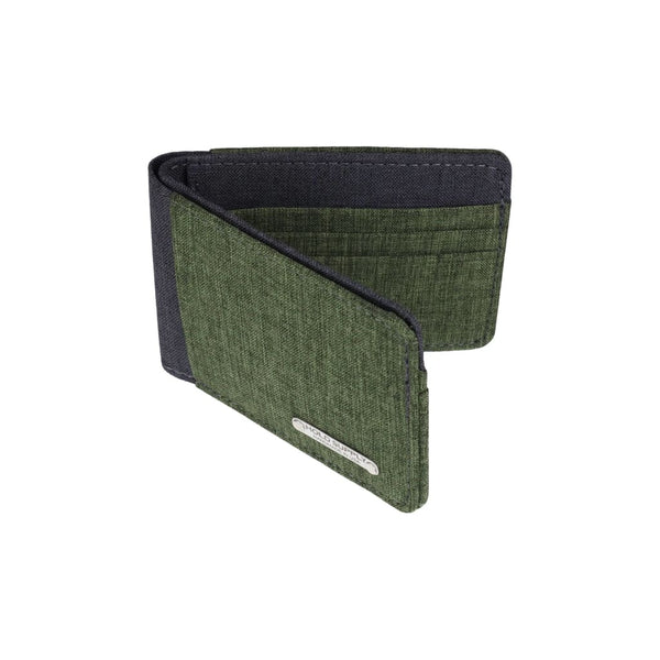 Bifold Wallet - Green & Gray Fabric By Hold Supply Co.