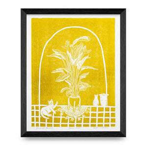 Bird of Paradise 8x10 Block Print By Sang d’Encre