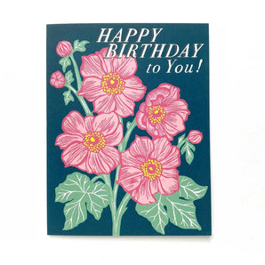 Birthday Anemones Card By Hawk and Rose Press