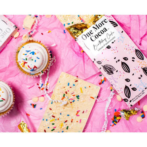 Birthday Cake White Chocolate Bar By One More Cocoa