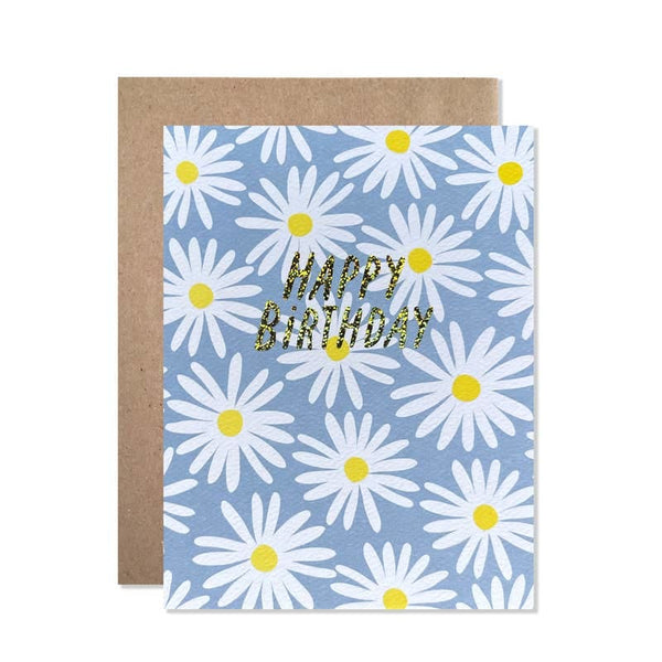 Birthday Daisies Foil Card By Hartland Cards