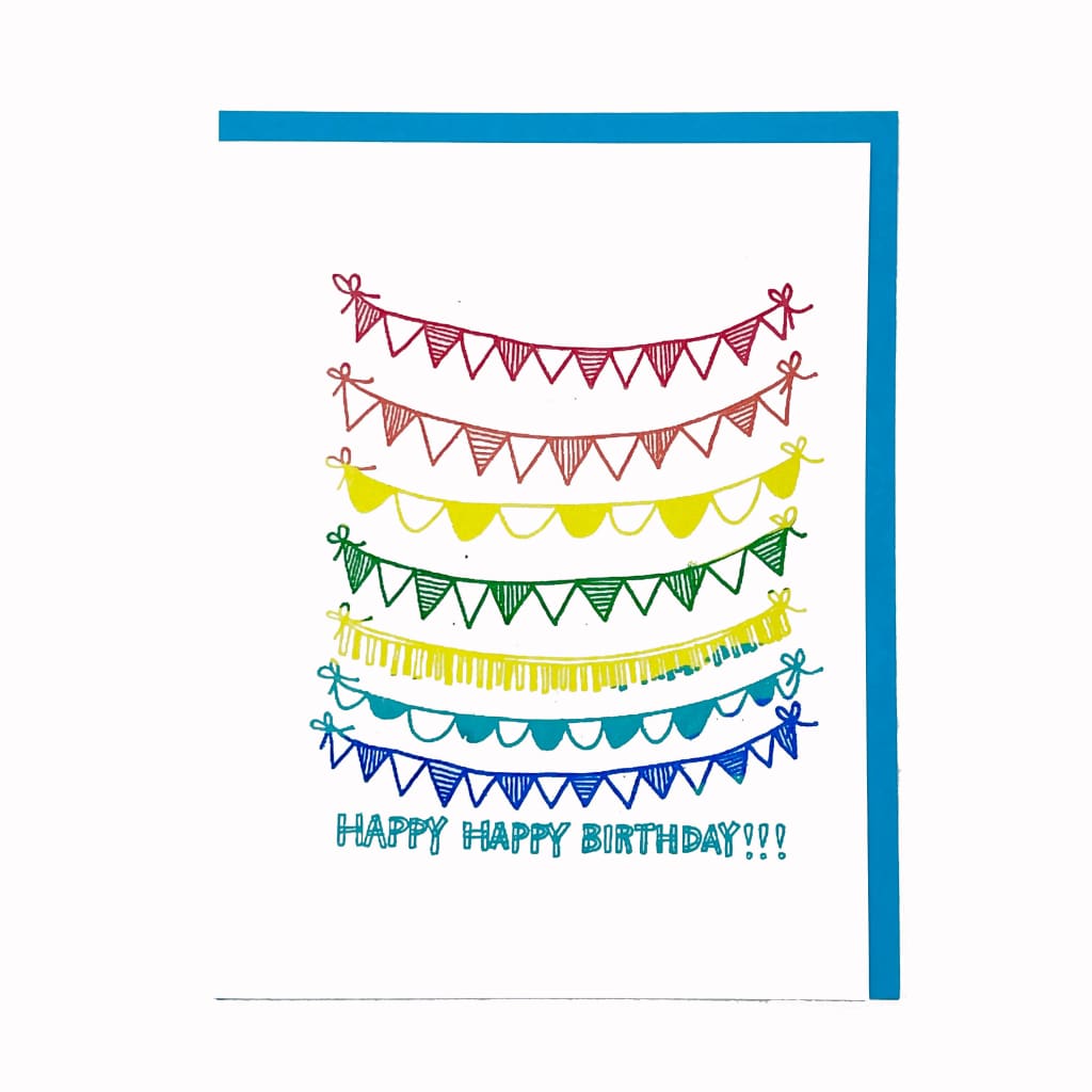Birthday Flags Card By Cosmic Peace Studio