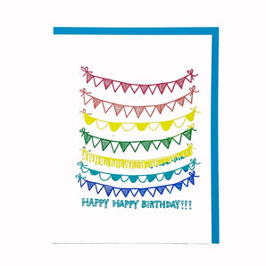 Birthday Flags Card By Cosmic Peace Studio