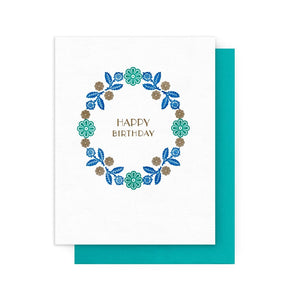 Birthday Marigold Wreath Card By Arquoise Press