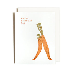 Birthday Pal Carrots Card By Homework Letterpress