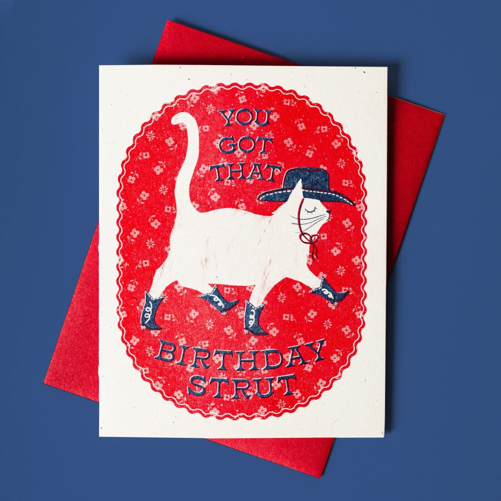 Birthday Strut Card By Bromstad Printing Co.