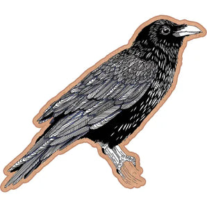 Black Raven Wooden Pin By Porchlight Press
