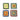 Block Pattern Rug Hooked Coaster (various colours)