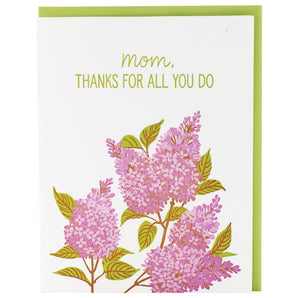 Blooming Lilacs Mom Card By Smudge Ink