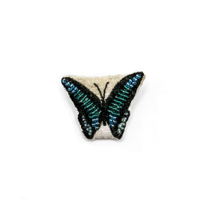Blue Butterfly Beaded Brooch By HG Craft