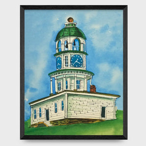 Blue Sky Halifax Clock Tower 11x14 Print By Janna Wilton Art