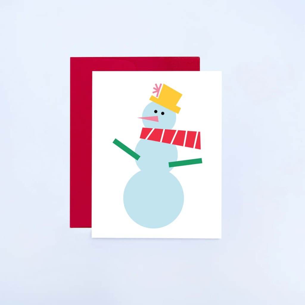 Blue Snowman Card By Petit Happy