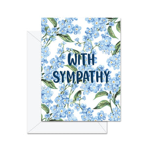 Blue Sympathy Flowers Card By Jaybee Design