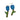 Blue Tulips With Navy Outline Earrings By Printedmel