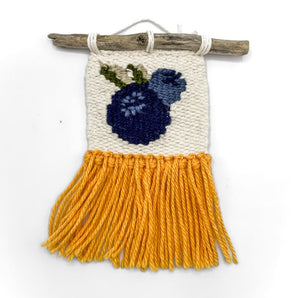 Blueberry Mini Woven Wall Hanging By The Gentle Coast