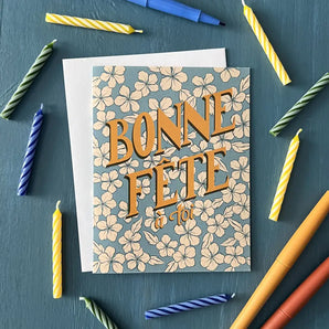 Bonne Fête Floral Card By Carabara Designs