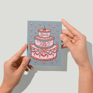 Bonne Fete Rococo Cake Card By Carabara Designs