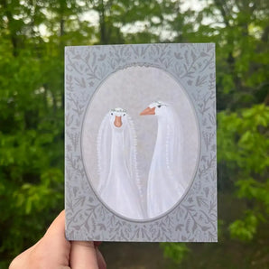 Brides Wedding Geese Card By Bygone Art Project