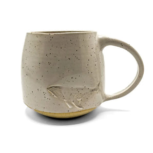 Bright White Mug - Whale Imprint By Union Street Pottery